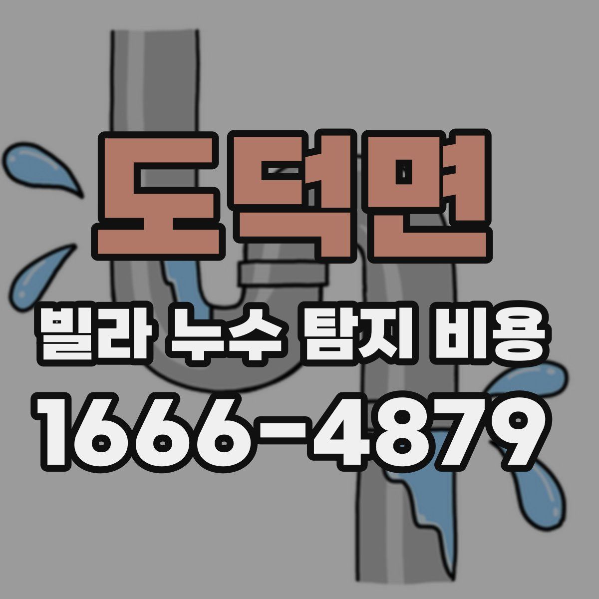 도덕면 빌라 누수 탐지 비용