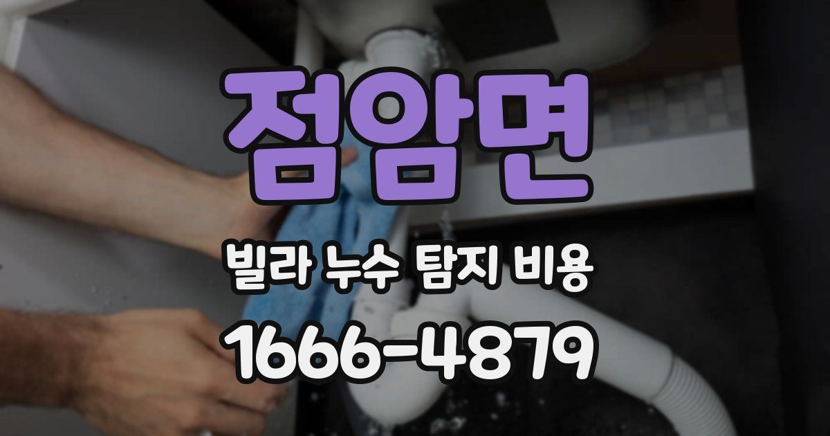 점암면 빌라 누수 탐지 비용
