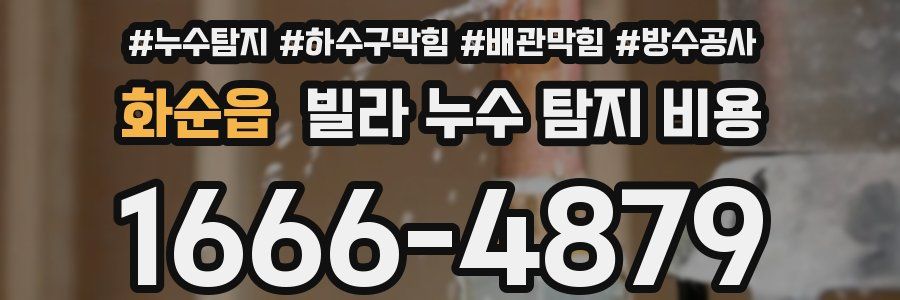 화순읍 빌라 누수 탐지 비용