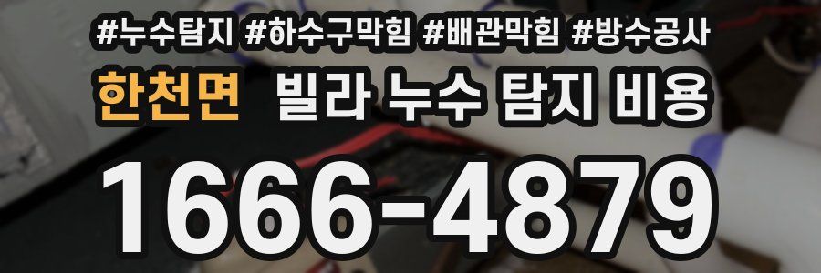 한천면 빌라 누수 탐지 비용
