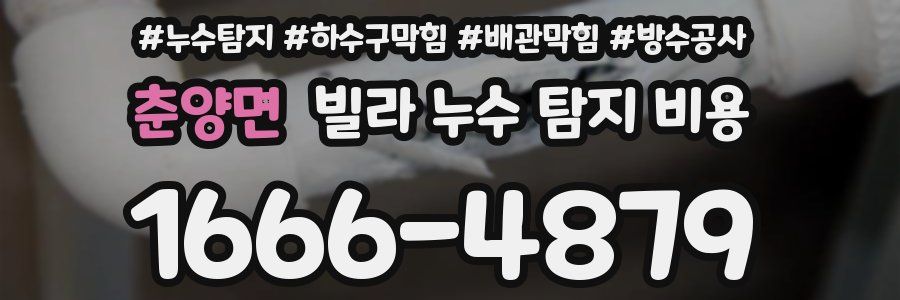춘양면 빌라 누수 탐지 비용