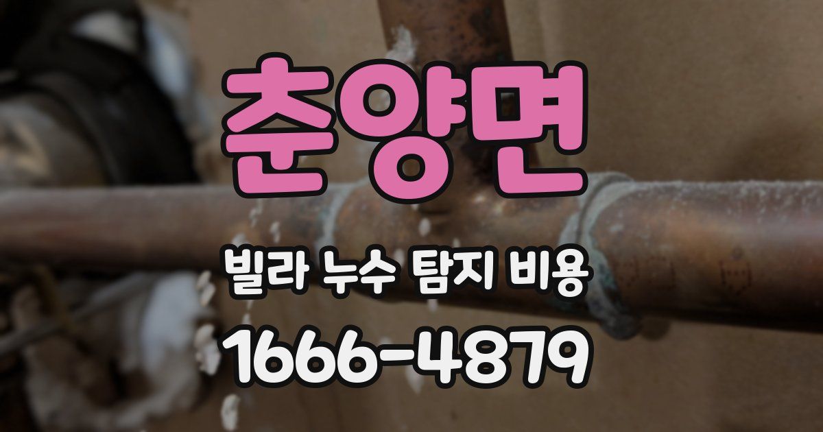 춘양면 빌라 누수 탐지 비용