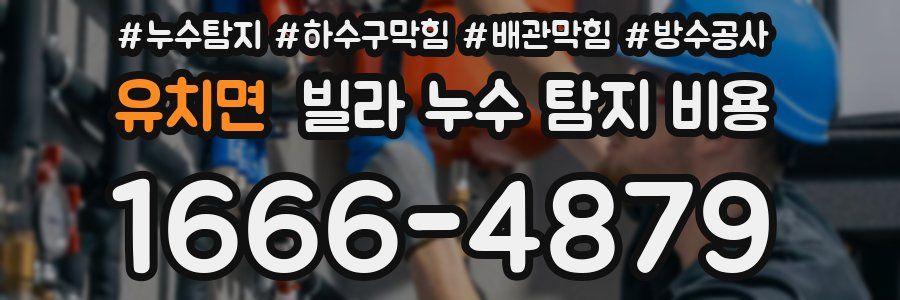 유치면 빌라 누수 탐지 비용