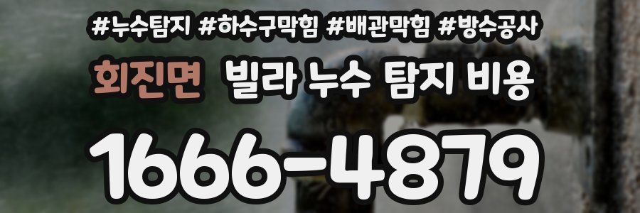 회진면 빌라 누수 탐지 비용