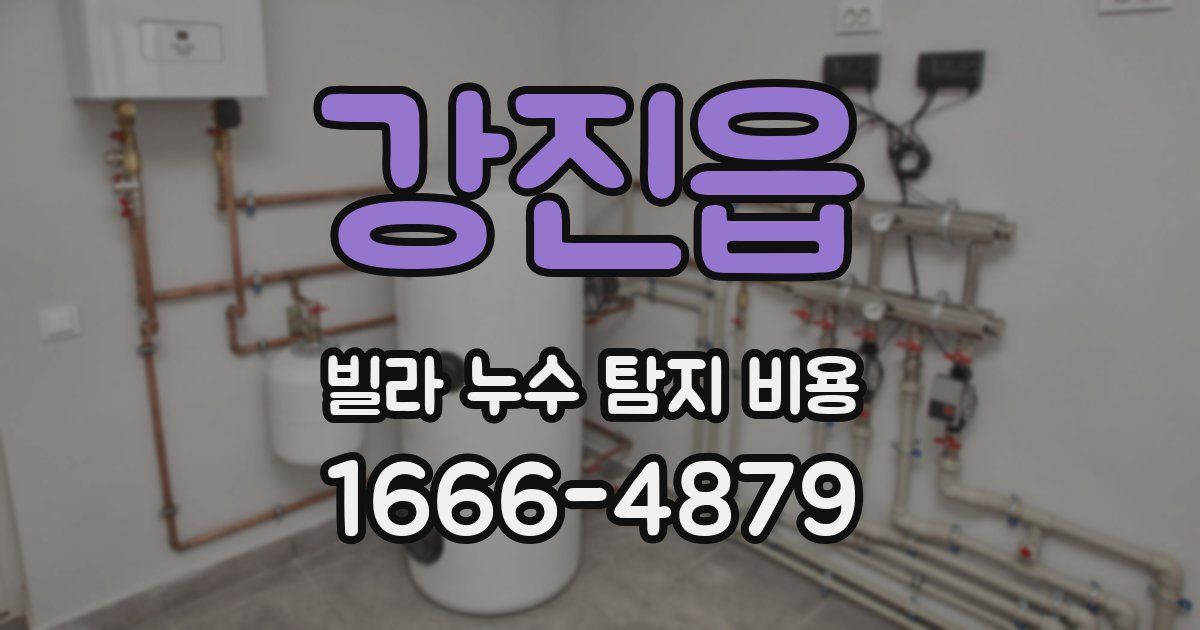 강진읍 빌라 누수 탐지 비용