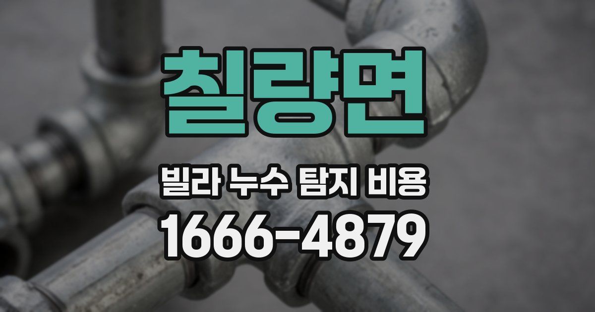 칠량면 빌라 누수 탐지 비용