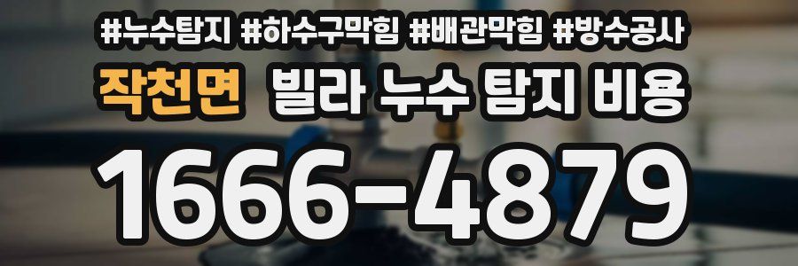 작천면 빌라 누수 탐지 비용