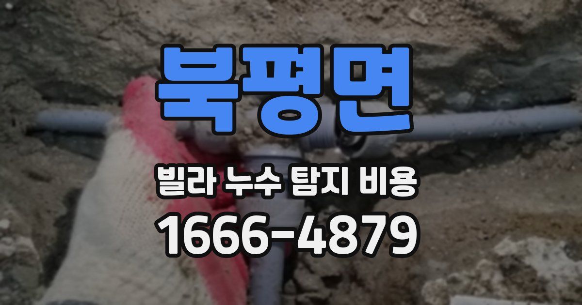 북평면 빌라 누수 탐지 비용