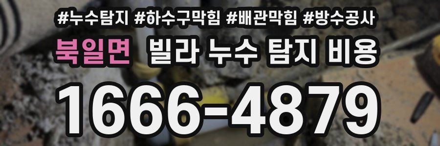 북일면 빌라 누수 탐지 비용