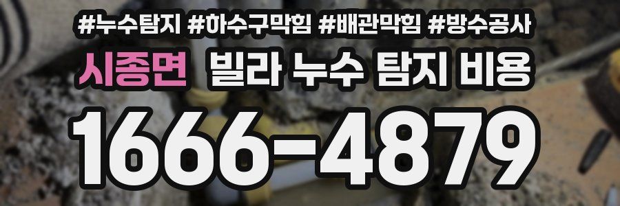 시종면 빌라 누수 탐지 비용