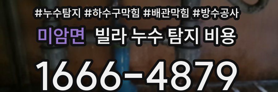미암면 빌라 누수 탐지 비용