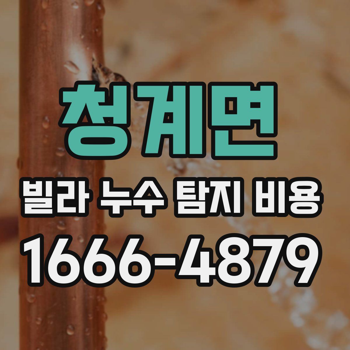 청계면 빌라 누수 탐지 비용