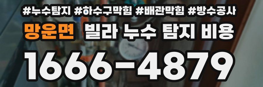 망운면 빌라 누수 탐지 비용