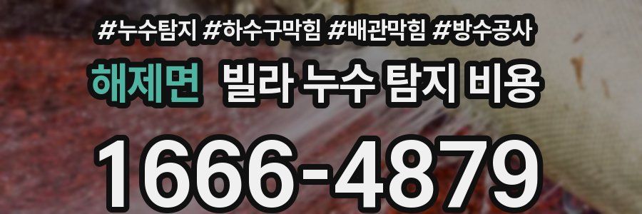해제면 빌라 누수 탐지 비용