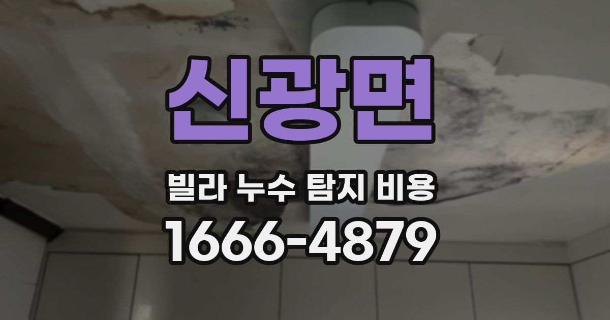 신광면 빌라 누수 탐지 비용