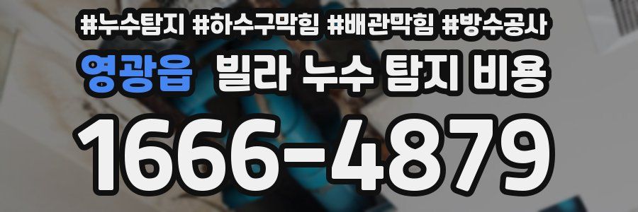 영광읍 빌라 누수 탐지 비용