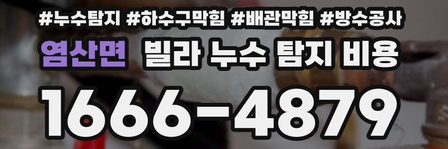 염산면 빌라 누수 탐지 비용