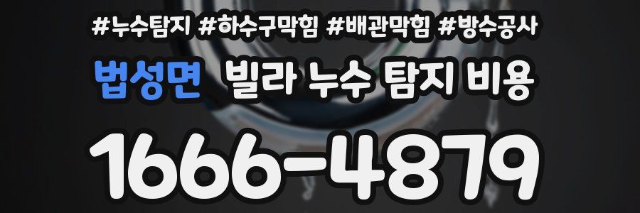 법성면 빌라 누수 탐지 비용