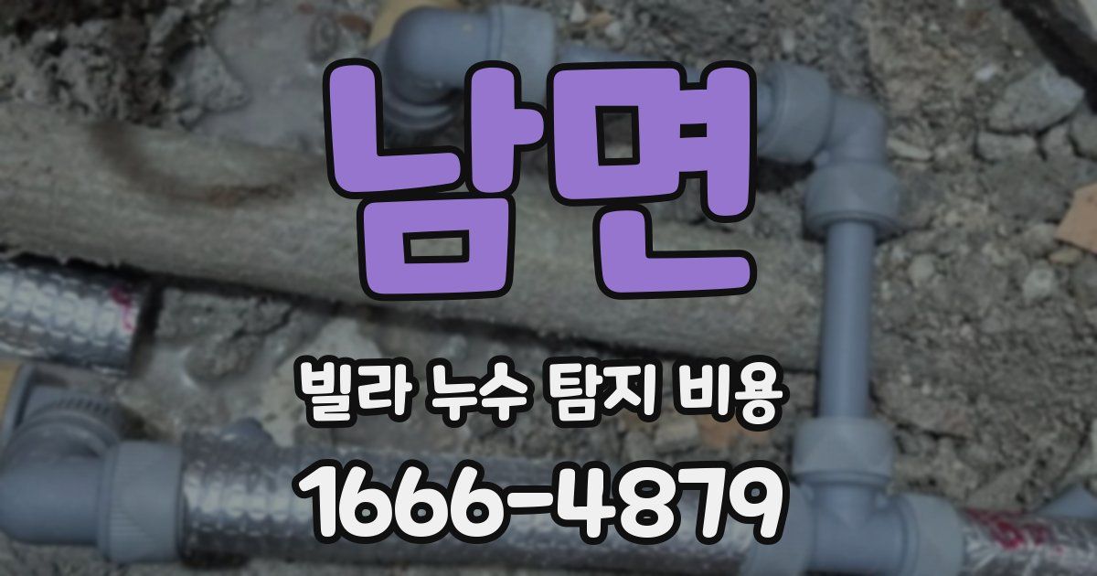 남면 빌라 누수 탐지 비용