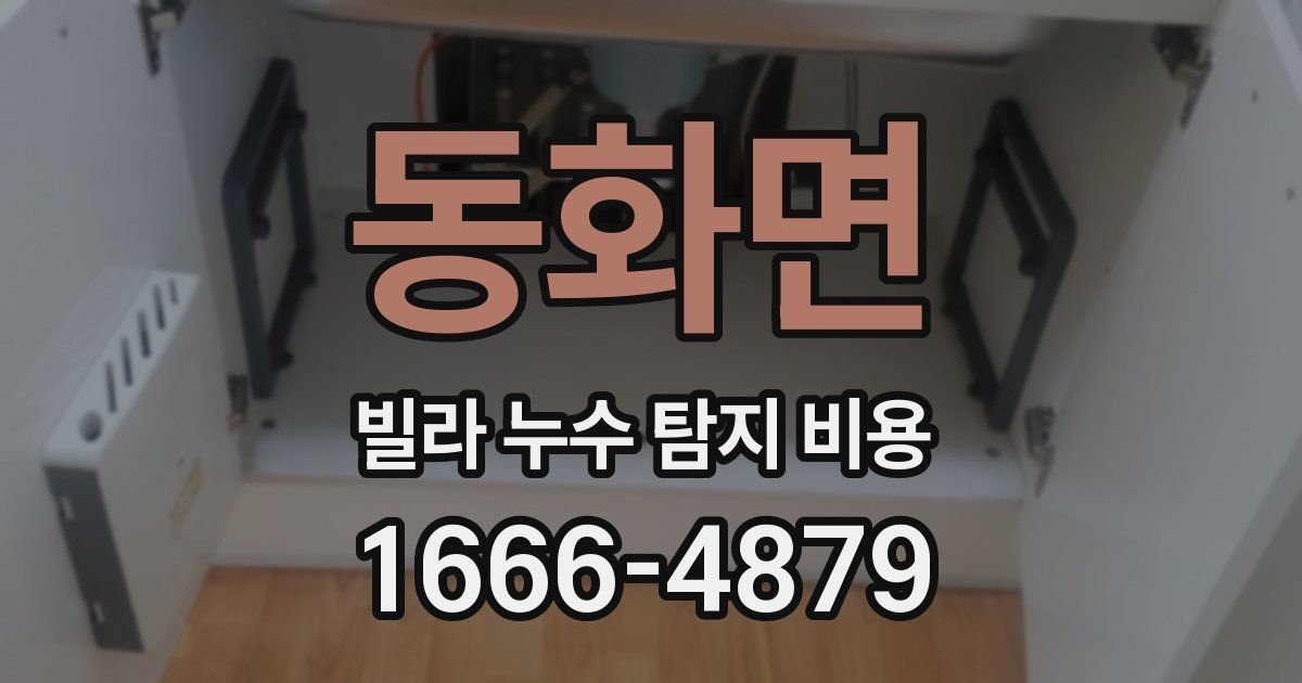 동화면 빌라 누수 탐지 비용