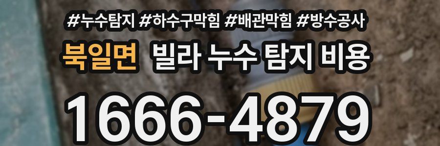 북일면 빌라 누수 탐지 비용
