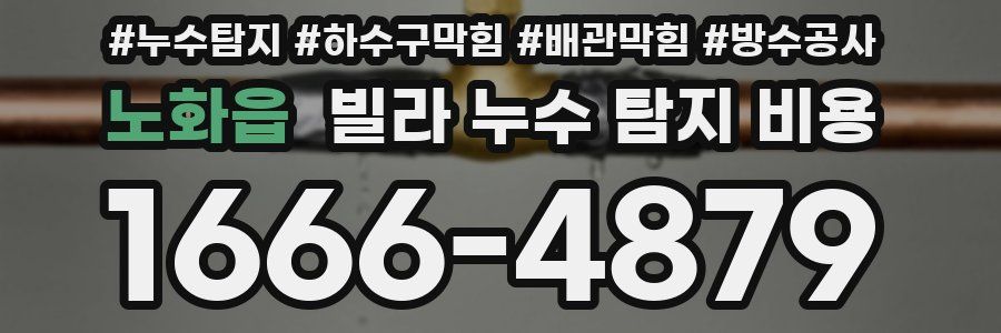노화읍 빌라 누수 탐지 비용