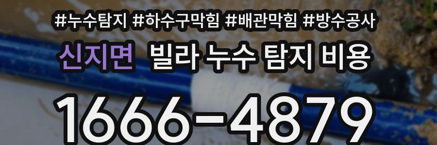 신지면 빌라 누수 탐지 비용