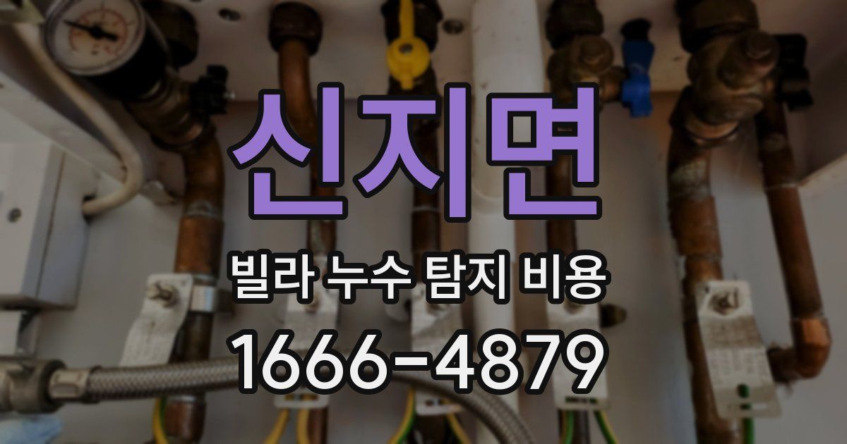 신지면 빌라 누수 탐지 비용