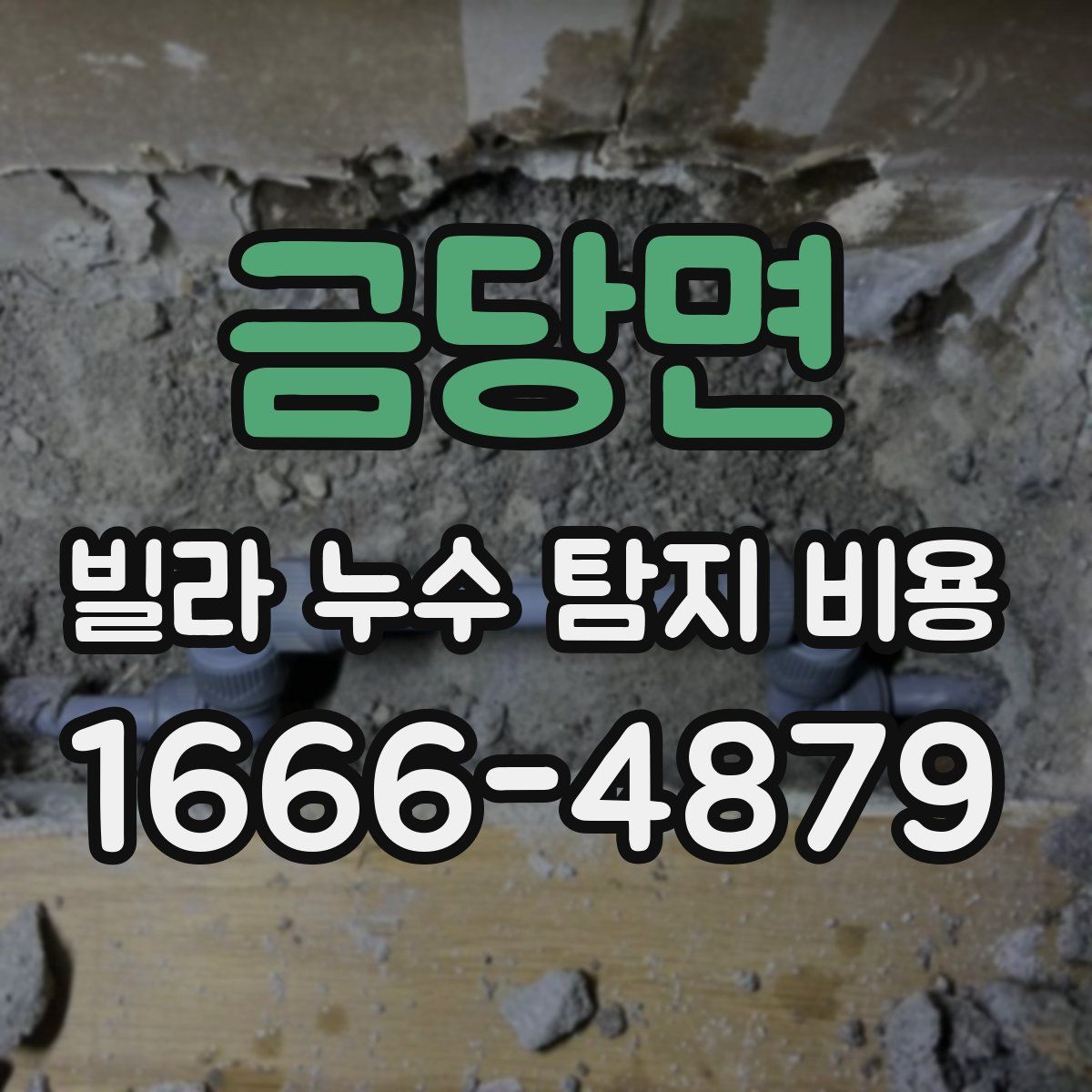 금당면 빌라 누수 탐지 비용