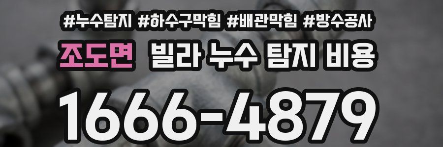 조도면 빌라 누수 탐지 비용