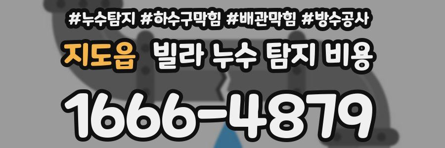 지도읍 빌라 누수 탐지 비용