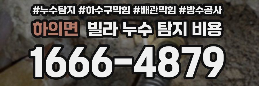 하의면 빌라 누수 탐지 비용