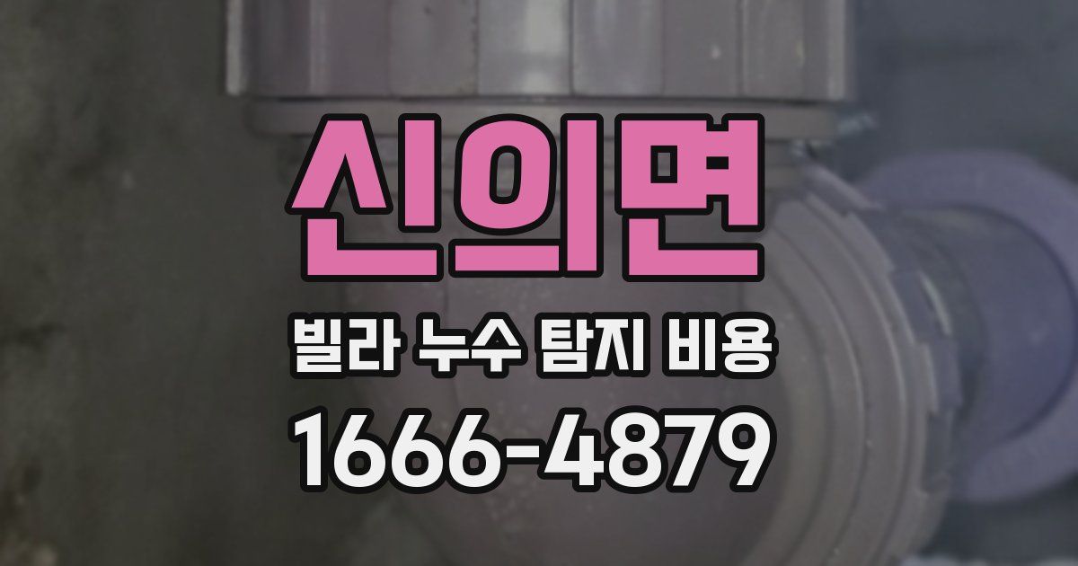 신의면 빌라 누수 탐지 비용