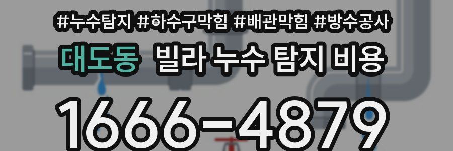 대도동 빌라 누수 탐지 비용