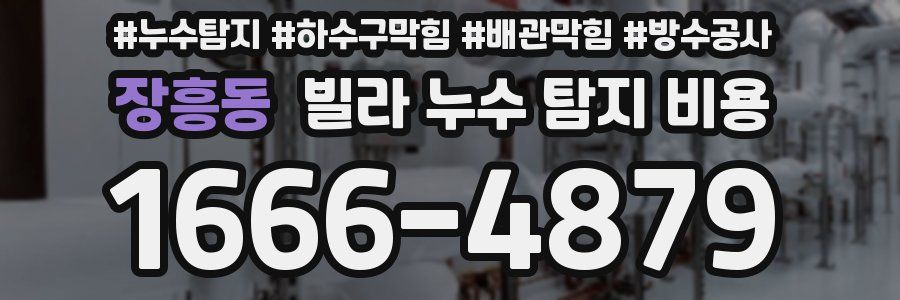장흥동 빌라 누수 탐지 비용