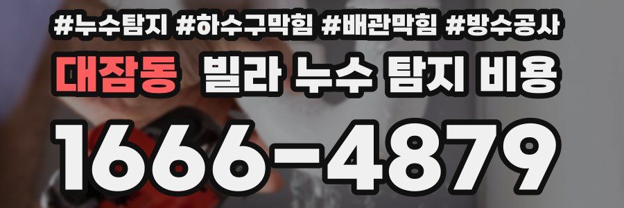 대잠동 빌라 누수 탐지 비용