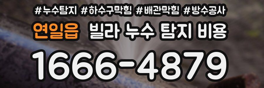 연일읍 빌라 누수 탐지 비용