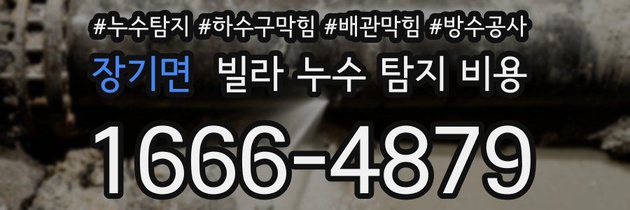 장기면 빌라 누수 탐지 비용