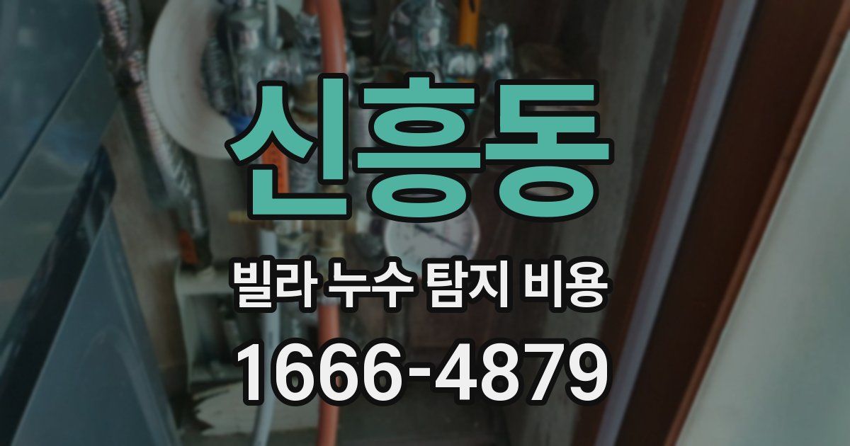 신흥동 빌라 누수 탐지 비용