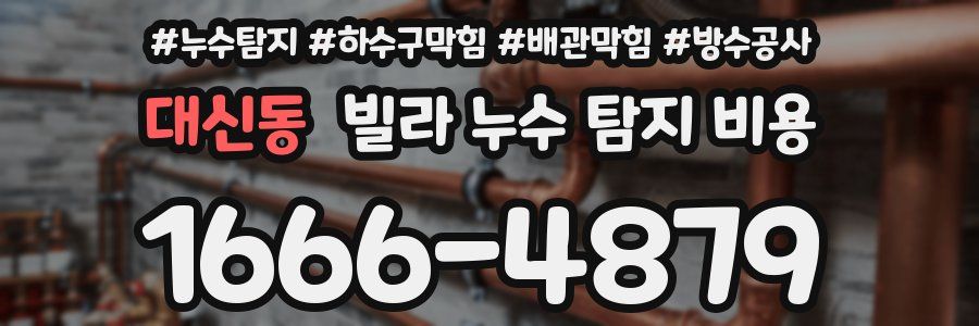 대신동 빌라 누수 탐지 비용