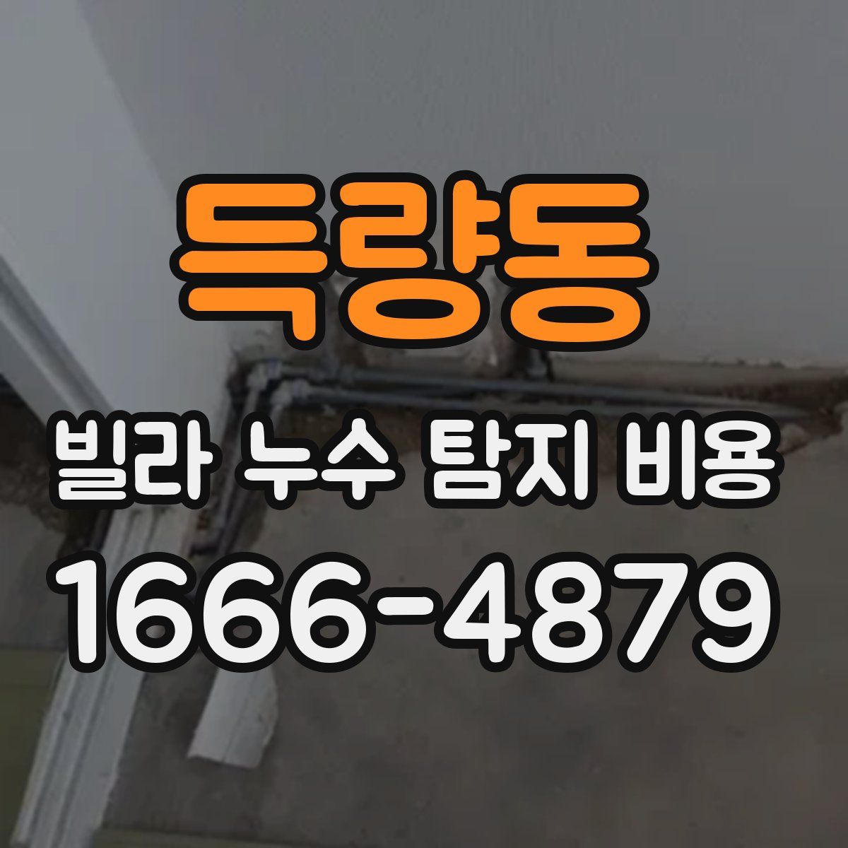 득량동 빌라 누수 탐지 비용