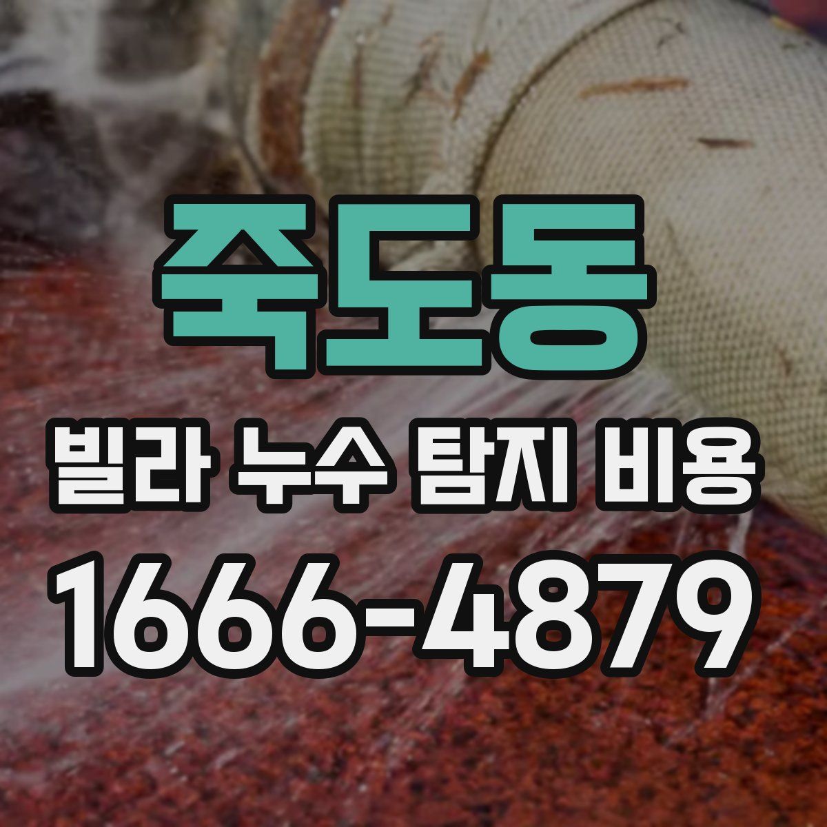 죽도동 빌라 누수 탐지 비용