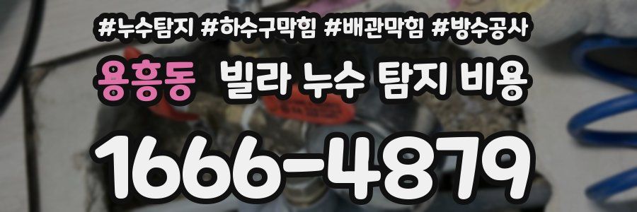 용흥동 빌라 누수 탐지 비용
