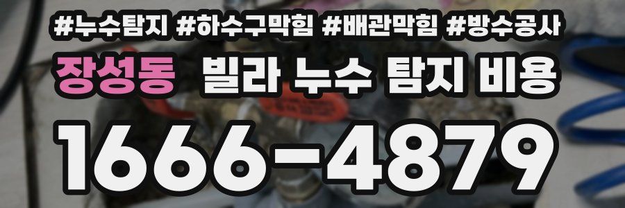 장성동 빌라 누수 탐지 비용