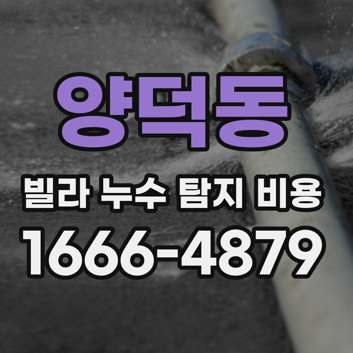양덕동 빌라 누수 탐지 비용