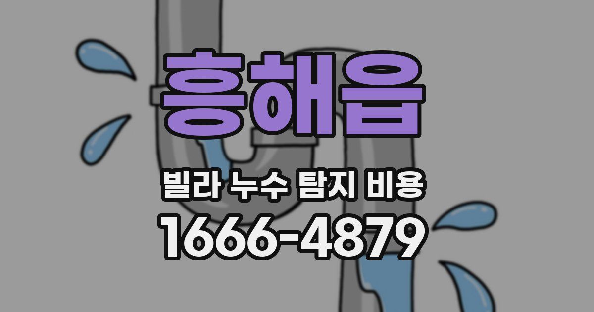 흥해읍 빌라 누수 탐지 비용