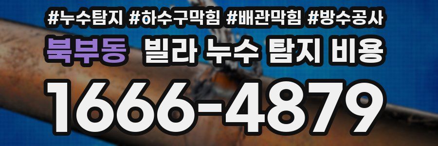 북부동 빌라 누수 탐지 비용