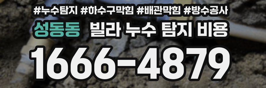 성동동 빌라 누수 탐지 비용