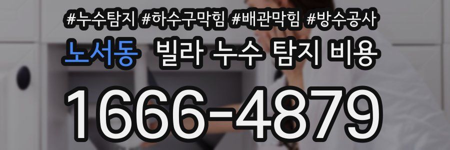 노서동 빌라 누수 탐지 비용