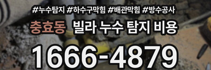 충효동 빌라 누수 탐지 비용